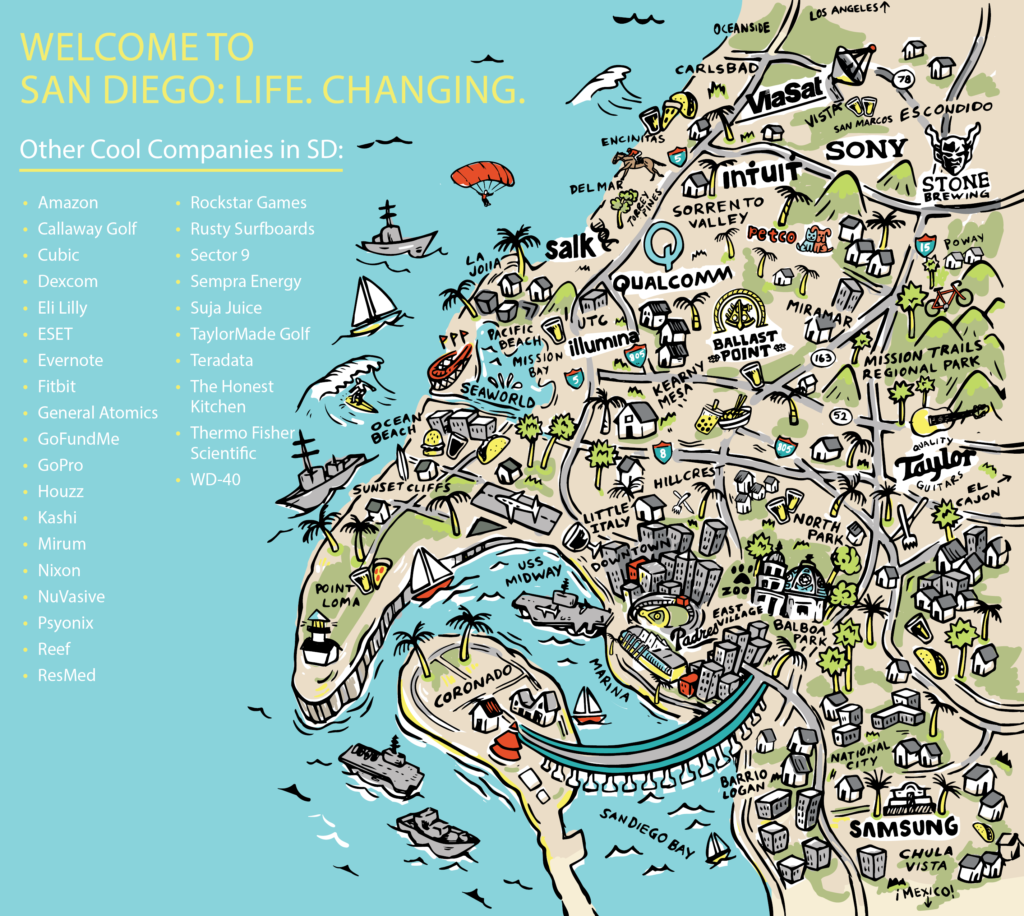 Our list of companies with satellite offices in San Diego