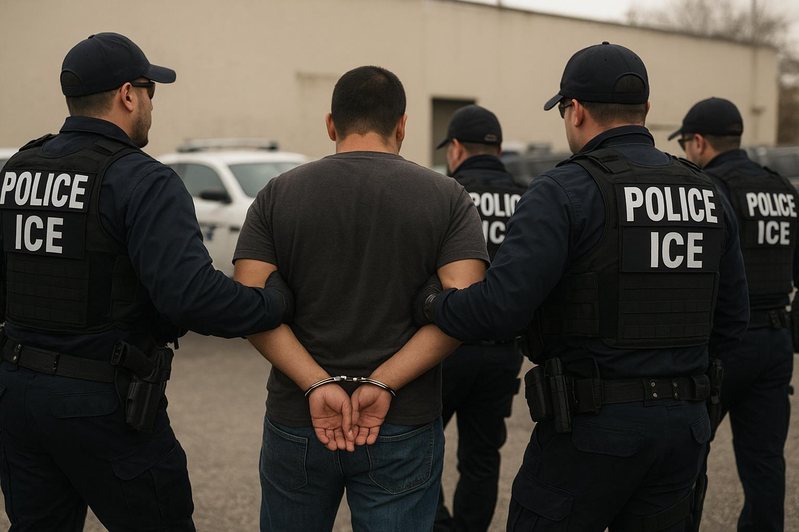 男子被ICE拘留13天，受到非人道待遇。 此为示意图。 （ChataGPT制作）