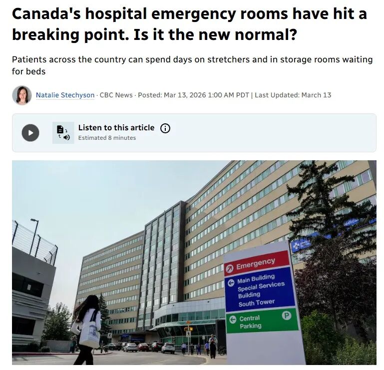 加拿大急诊室濒临“崩溃边缘”？医生警告：这可能正在变成新常态