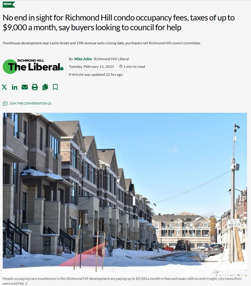 加拿大70名楼花买家要哭了！无限期支付$9000/月入住费